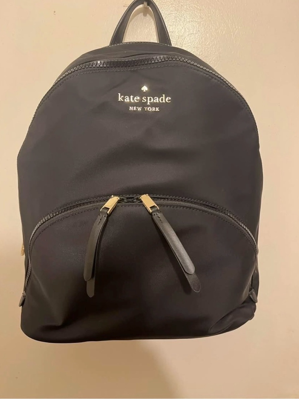 Kate Spade Black Nylon Backpack